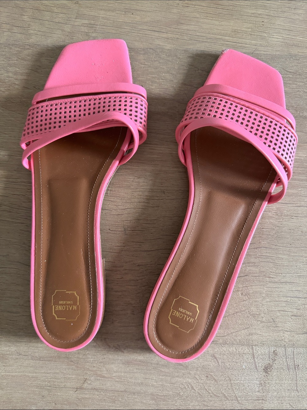 Malone Souliers Pink Flat Sandals - size 38